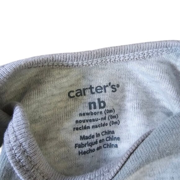 Carter’s Newborn 6-Pack Grey Patterned Longsleeve Onesies – Baby Clothes - Picture 5 of 7